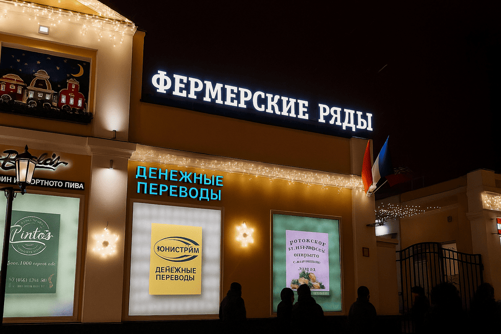 Кейс: вывеска для продуктового рынка «Фермерские ряды»